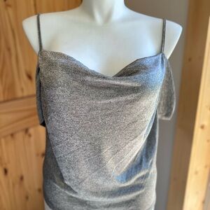 Anthropologie Gray Women's Cowl Neck Top